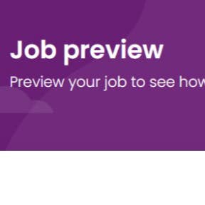 Preview your job post.