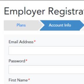 Create an employer account.