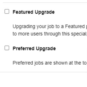 Add upgrades to your listing.