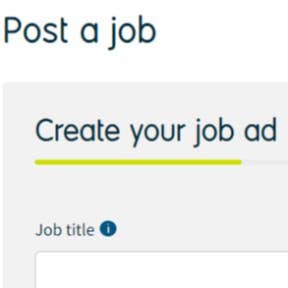 Create a job advertisement.
