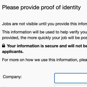 Provide proof of identity.