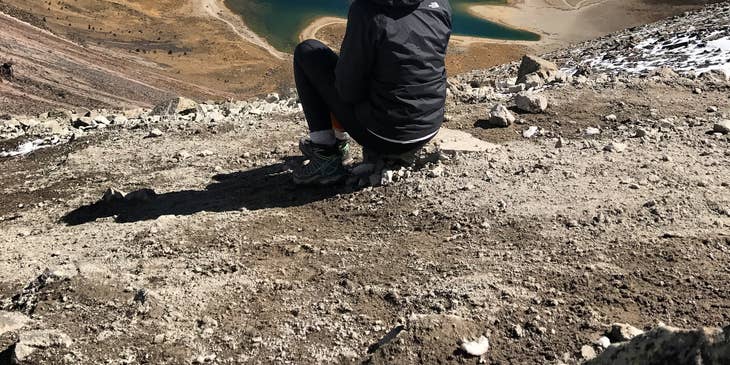 Una fotografía de una persona en el Nevado de Toluca.