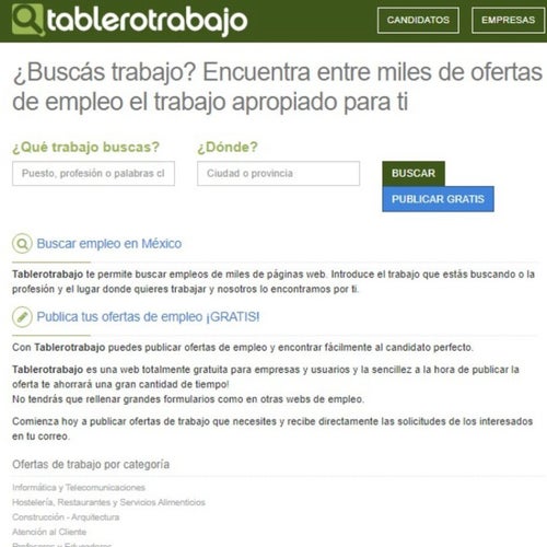 Cómo publicar una vacante en Tablerotrabajo: