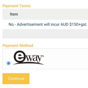 Complete the payment and post your job ad.