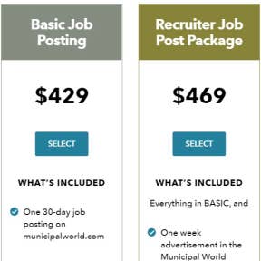 Re-select a job posting option.