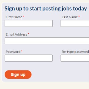 Register as an employer.