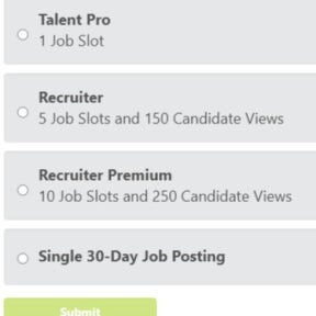 Reconfirm your job posting package.