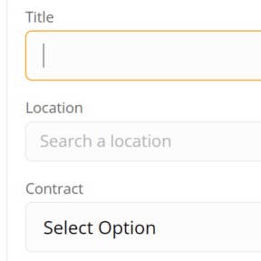 Create your job post.