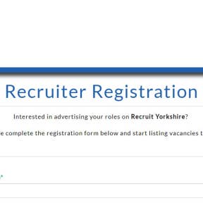 Register a recruiters account.