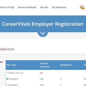 Register an account with CareerVitals.