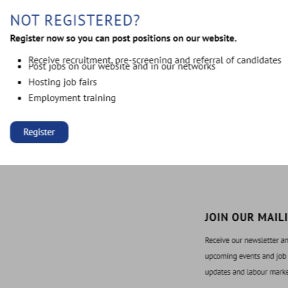 Register as an employer.