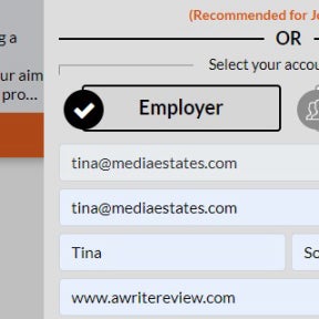 Register as an employer.