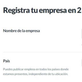 Registra tu empresa.