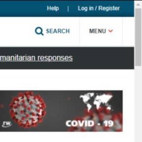 Click on "Log in / Register" on the home page.
