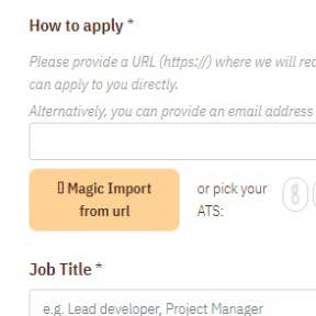 Start the job posting process.