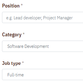 Start the job posting process.