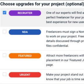 Select optional upgrades.