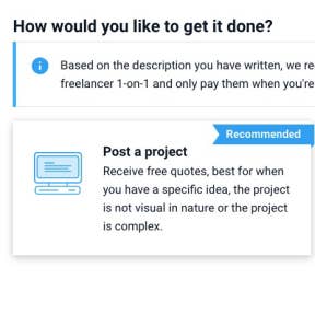 Select the type of posting you want to create.