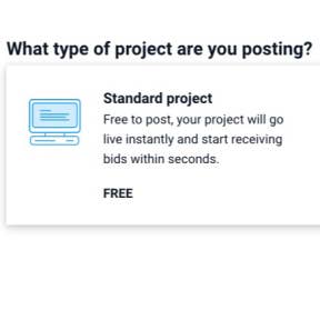 Select the type of project you would like to post.