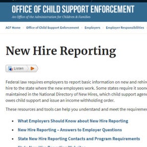 Report your new hire to the state.