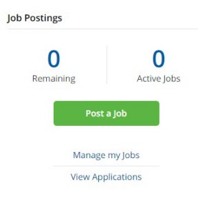 Click on "Post a job."