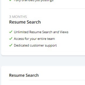 Purchase a resume search package.