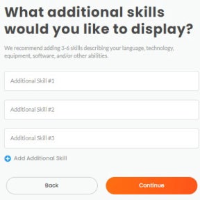 Add your skills.