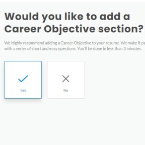 Outline your career objective.