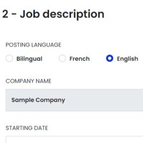 Create your job post.