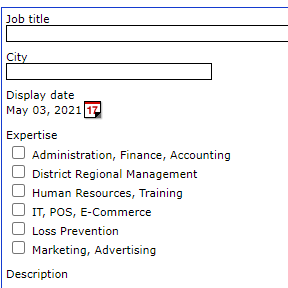 Fill in the job posting form.