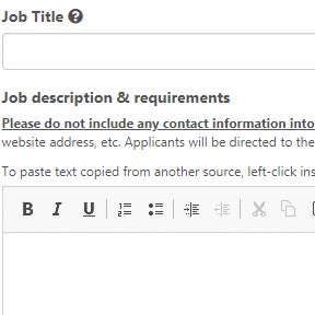 Create your job post.