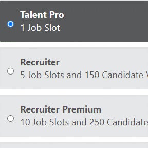 Select your preferred job posting option.