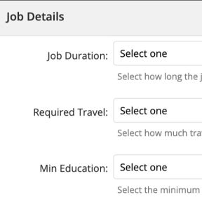 Create your job post.