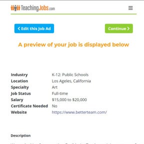 Review your job post.