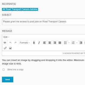 Contact the Road Transport Careers team.