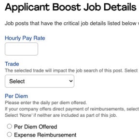 Create your job post.