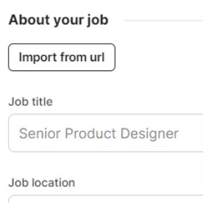 Create your job post.
