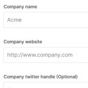 Enter your company details.