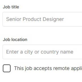 Enter your job details.