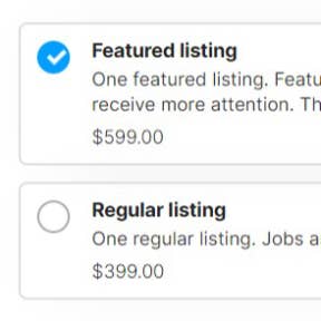 Select a sales plan.