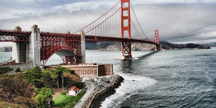 The Golden Gate Bridge in San Francisco.