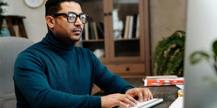A man working in an office.