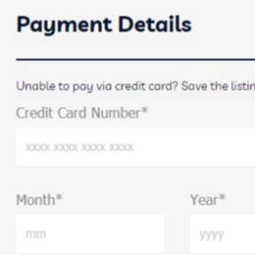 Add your payment details.