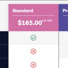 Select a pricing plan.