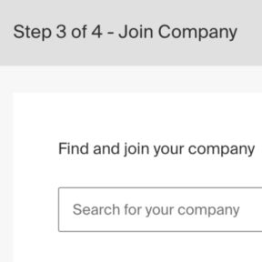 Search for your company.