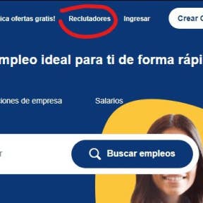 Seleccionar el apartado de "Reclutadores".