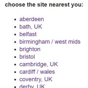 Select a city.