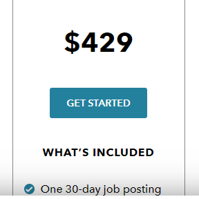 Select a job posting package.