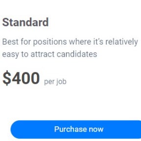 Select a job posting package.