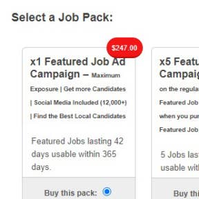 Select a posting package.